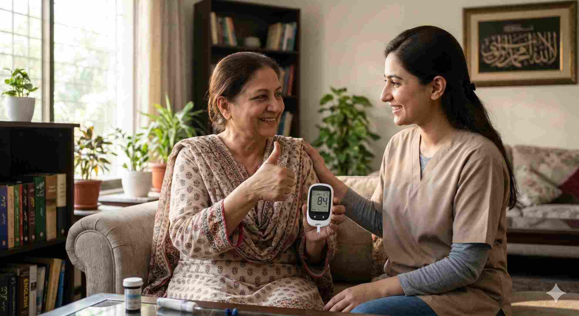 A patient successfully figuring out ways to lower a1c at home