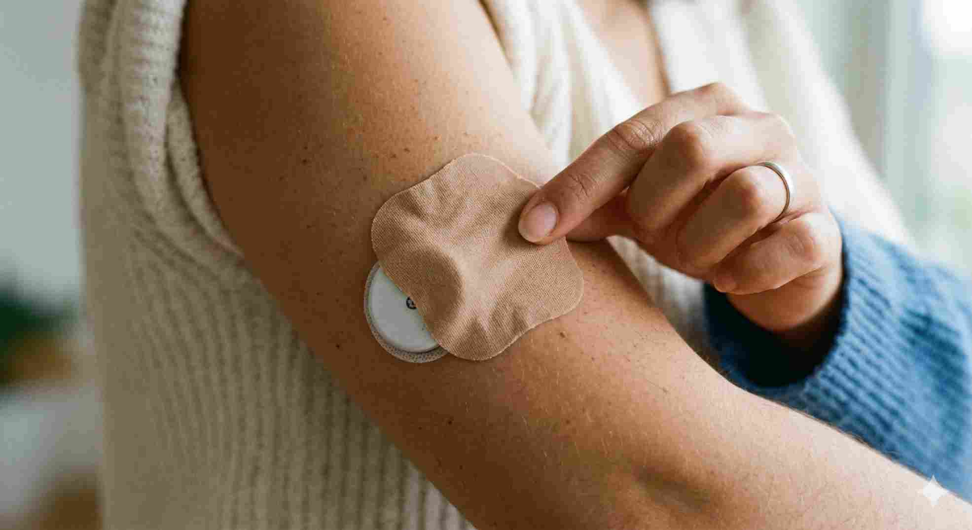 Applying an overpatch to a continuous glucose monitor alternative to libre 3
