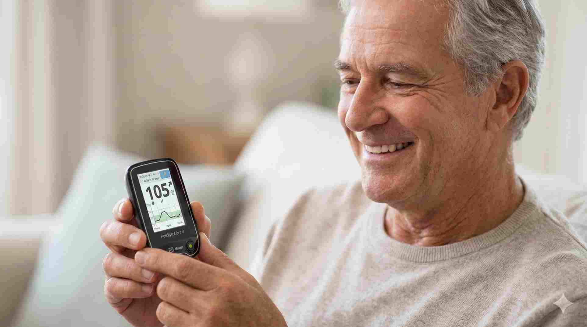 Handheld receiver used with an alternative to libre 3