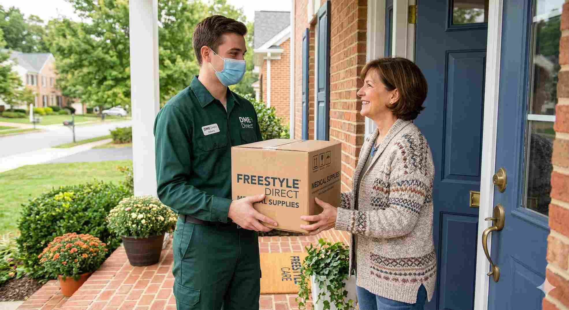 Home delivery of essential medical supplies and gear.