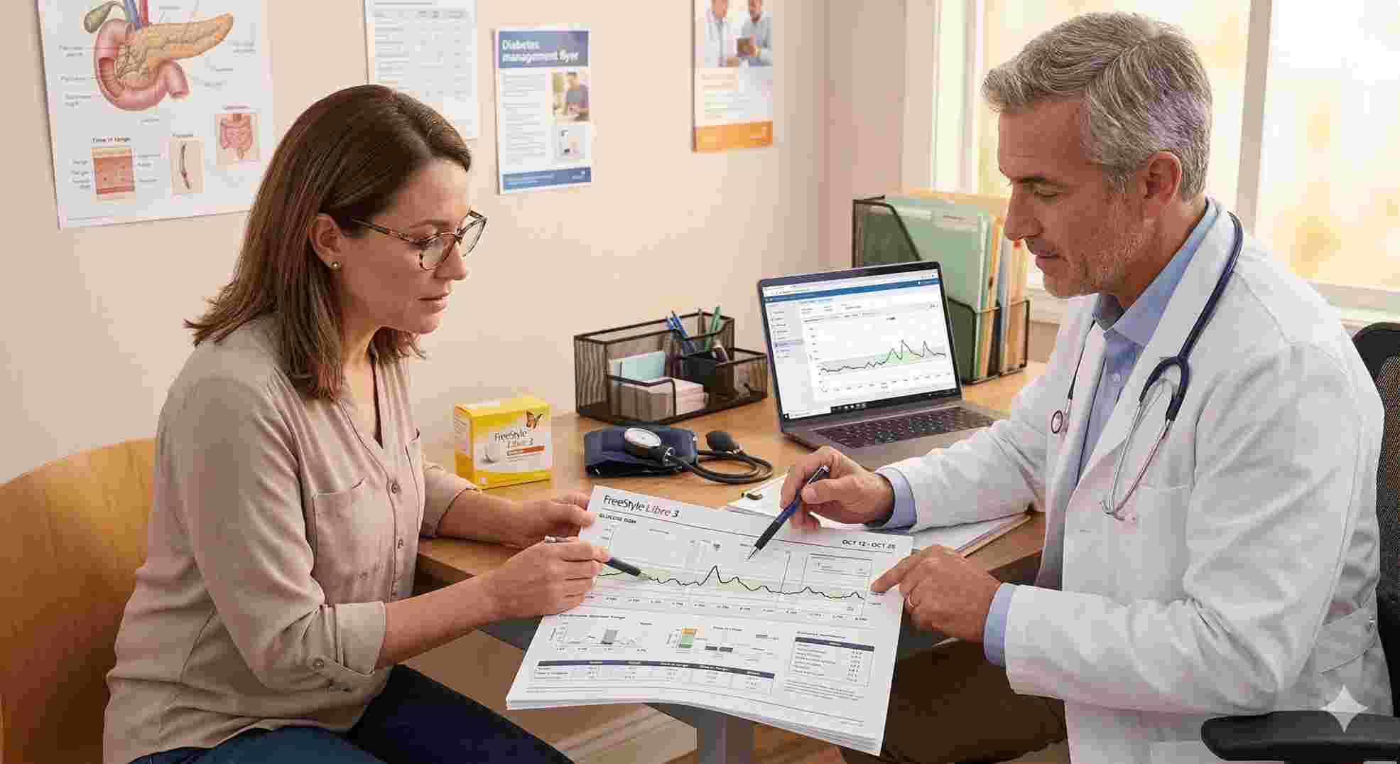 Patient verifying numbers to see is freestyle libre 3 accurate