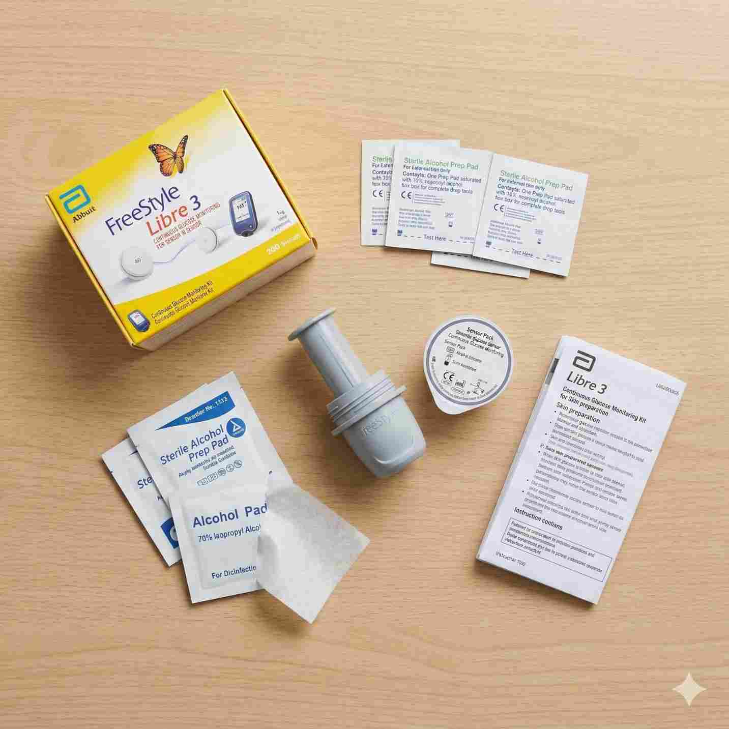 Preparation kit to troubleshoot freestyle libre 3 application.