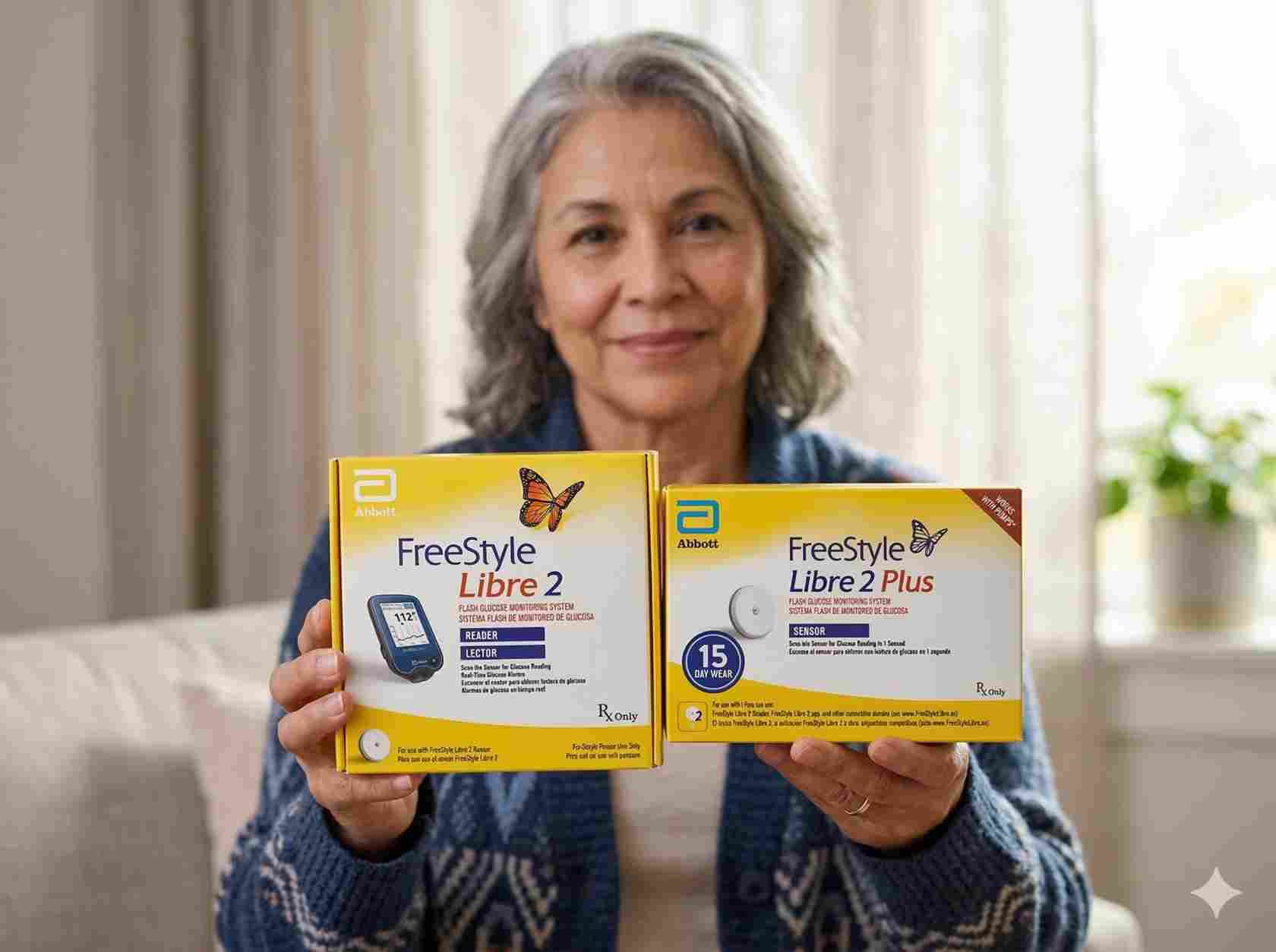 Visual difference of libre 2 vs libre 2 plus packaging