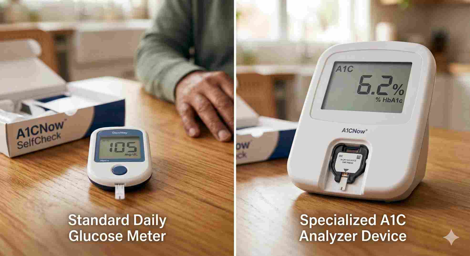 daily glucose meter vs home a1c monitor comparison
