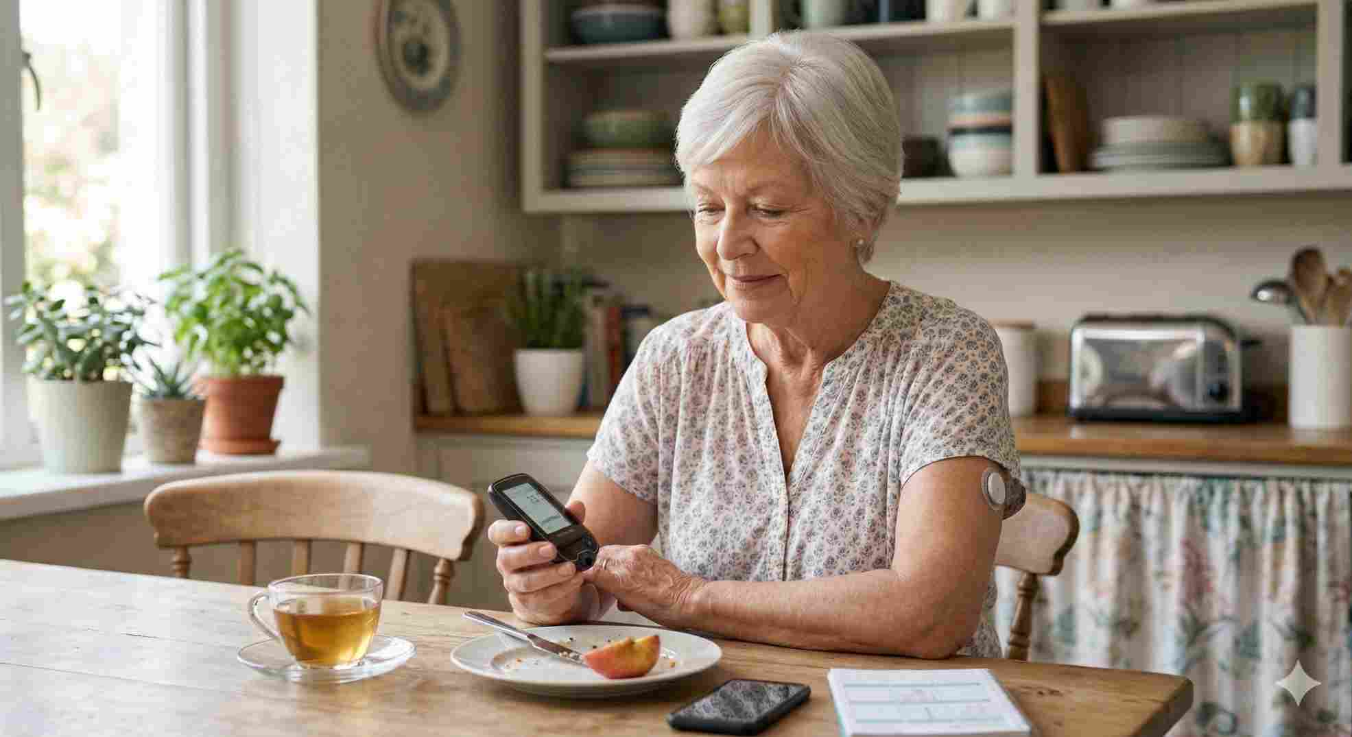 hgb a1c poc home testing kit in use