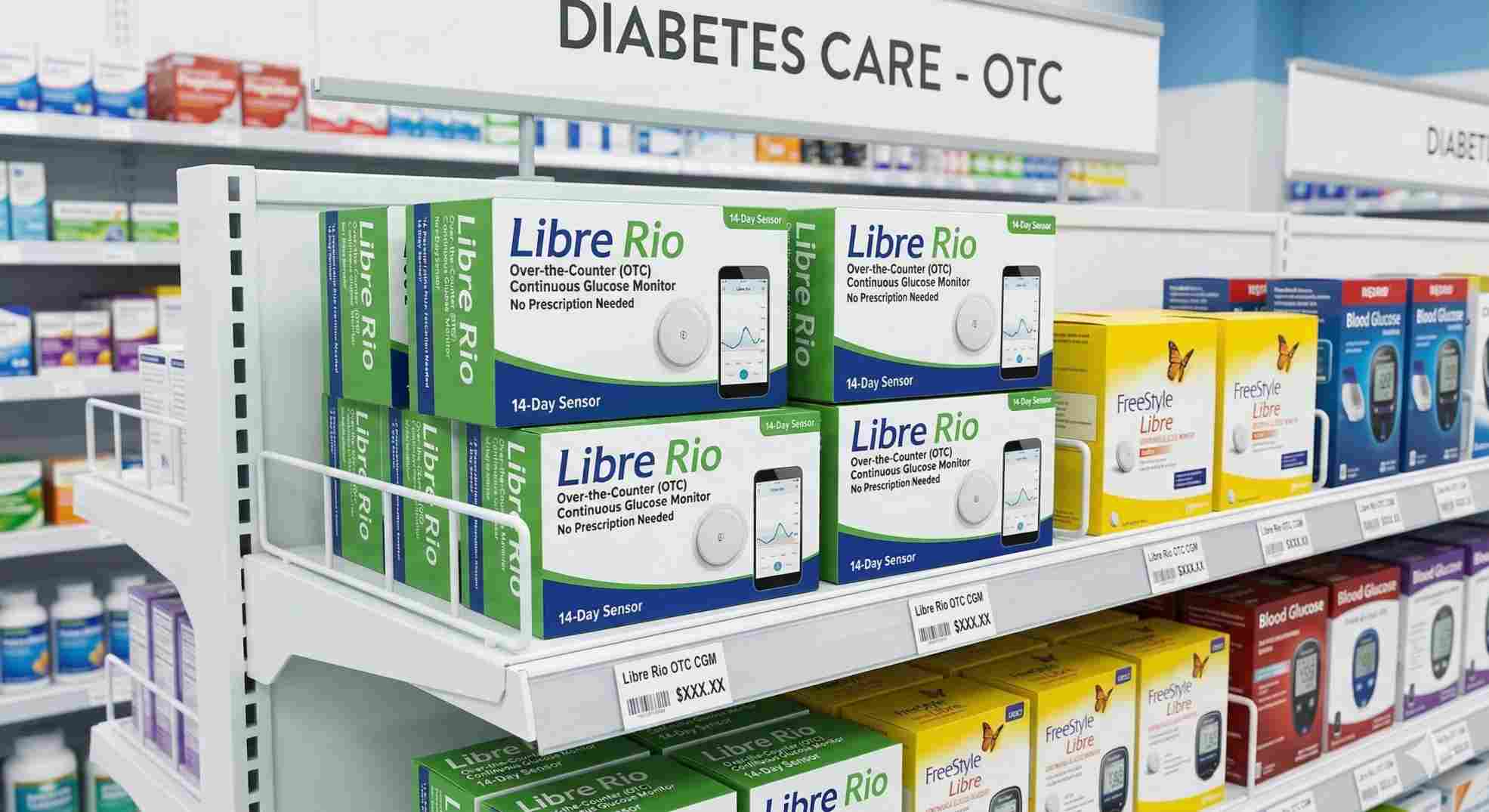 prescription free cgm packaging for the libre rio